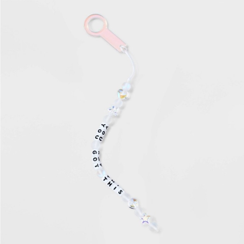 Little Words Project You Got This Teacher Water
Bottle Charm - Pink/White NWT